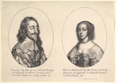 Charles I et Henriette Marie, 1641 - Wenceslaus Hollar
