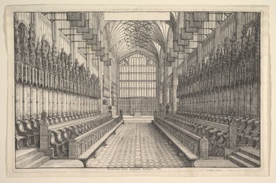 Chœur et stalles dans la chapelle Saint-Georges, Windsor, 1660 - Wenceslaus Hollar