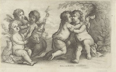 Christ, Jean et trois chérubins - Wenceslaus Hollar