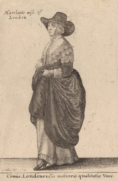 Ciuis Londinensis Melioris Qualitatis Vxor, 1643 - Wenceslaus Hollar