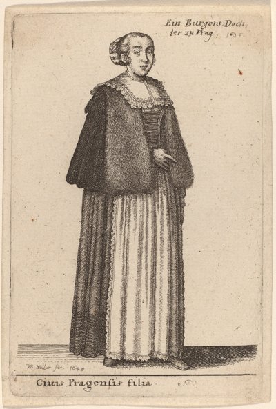 Ciuis Pragensis Filia - Wenceslaus Hollar