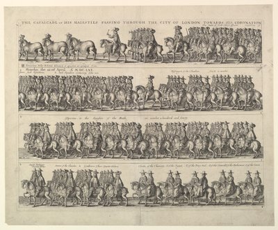 Procession de couronnement de Charles II à travers Londres, 1662 - Wenceslaus Hollar