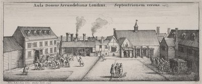 Cour de la maison Arundel depuis le nord - Wenceslaus Hollar