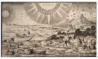 Création des oiseaux et des poissons - Wenceslaus Hollar