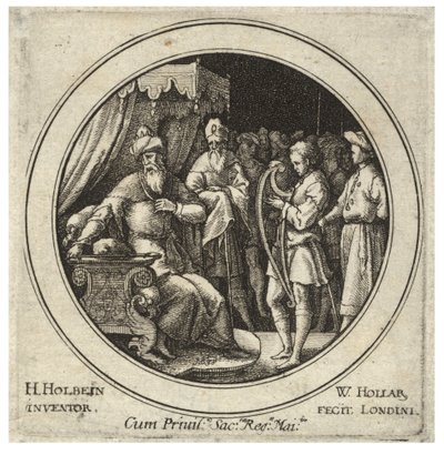 David devant Saül - Wenceslaus Hollar