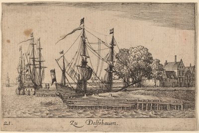 Delfshaven - Wenceslaus Hollar