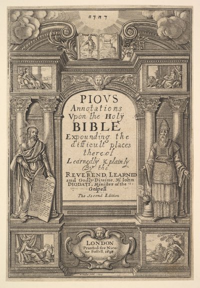 Diodati. Annotations pieuses, 1648 - Wenceslaus Hollar