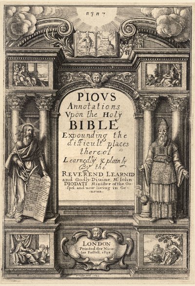 Diodati. Annotations pieuses. État 1 - Wenceslaus Hollar