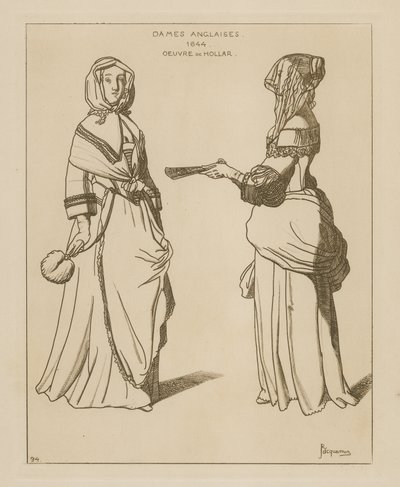 Femmes anglaises, 1644 - Wenceslaus Hollar