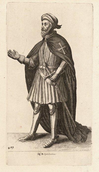 Eq. Hospitaliarius - Wenceslaus Hollar
