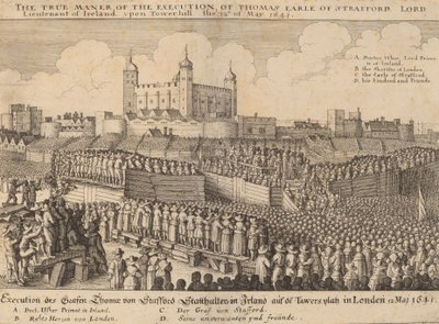 Exécution de Thomas Wentworth, 1641 - Wenceslaus Hollar