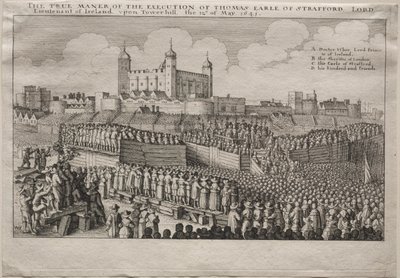 Exécution du comte de Strafford - Wenceslaus Hollar