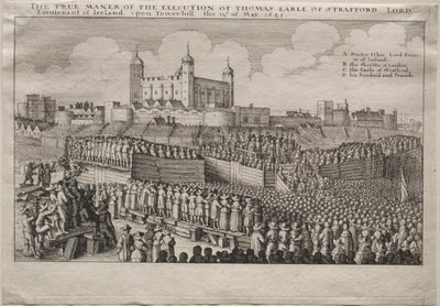 Exécution du comte de Strafford, 1641 - Wenceslaus Hollar