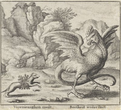 Fable du basilic et de la belette - Wenceslaus Hollar