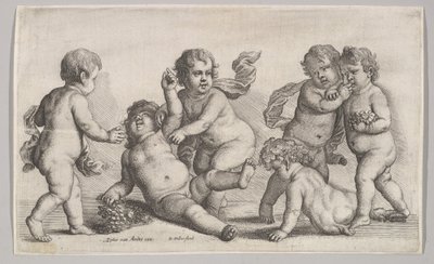 Cinq garçons et un satyre, 1625-77 - Wenceslaus Hollar