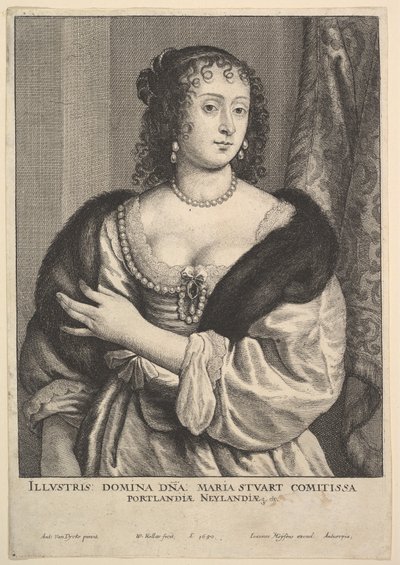 Frances Stuart, Comtesse de Portland, 1650 - Wenceslaus Hollar