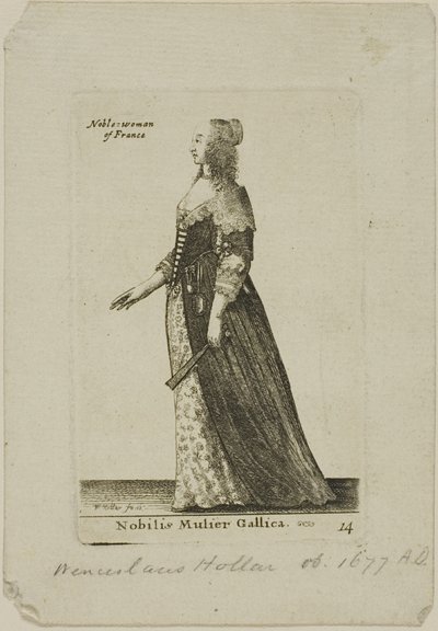 Femme noble française - Wenceslaus Hollar