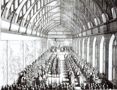 Fête de la Jarretière dans la salle Saint-Georges, Windsor, à l