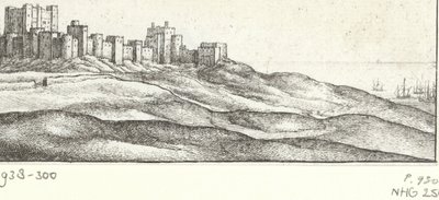 Vue du château de Douvres (série: Vues autour de la côte anglaise) - Wenceslaus Hollar