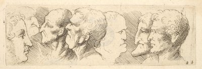 Études de têtes, 1625-77 - Wenceslaus Hollar