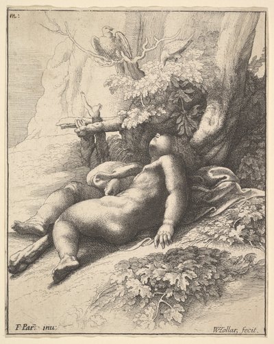 Hercule enfant endormi - Wenceslaus Hollar