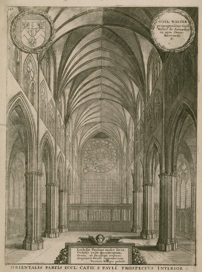 Intérieur de la cathédrale Saint-Paul, Londres - Wenceslaus Hollar