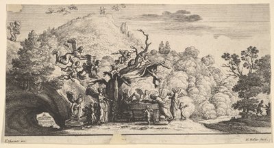 Jésus servi par des anges - Wenceslaus Hollar