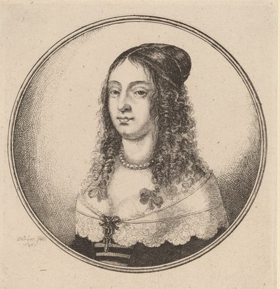 Dame avec des rubans dans les boucles, 1646 - Wenceslaus Hollar