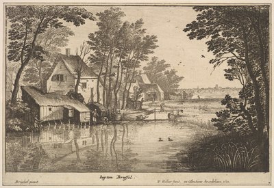 Paysage avec un pêcheur, 1650 - Wenceslaus Hollar