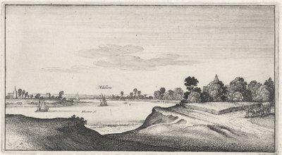 Paysage avec vue sur Mülheim - Wenceslaus Hollar