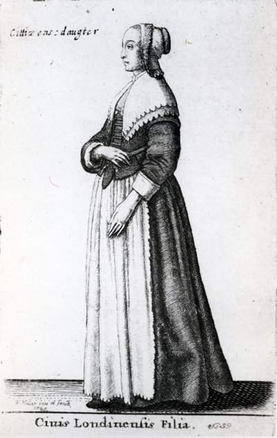 Fille de citoyen de Londres, 1643 - Wenceslaus Hollar