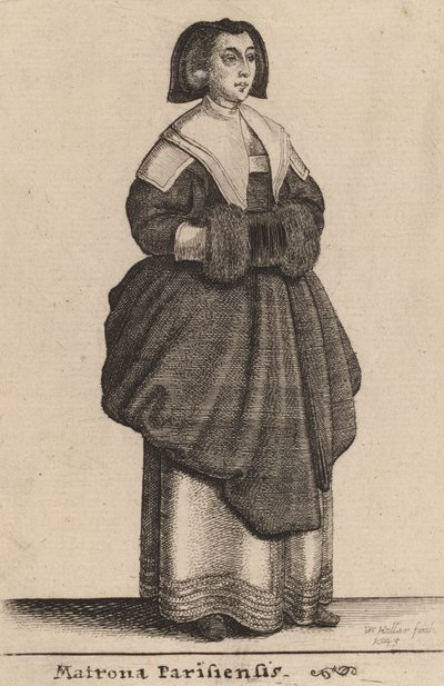 Matrona Parisiensis, 1643 - Wenceslaus Hollar