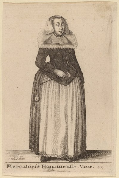 Mercantoris Hanauiensis Vxor - Wenceslaus Hollar