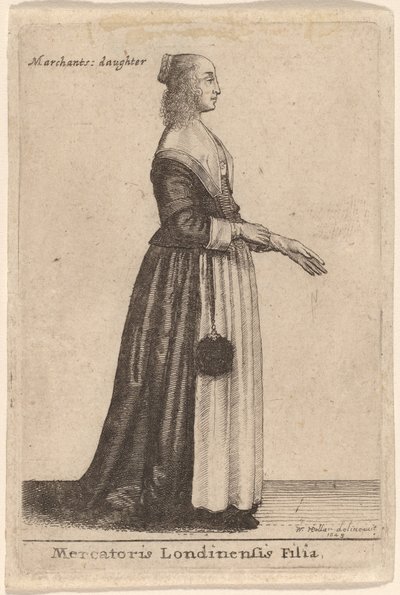 Mercatoris Londinensis Filia - Wenceslaus Hollar