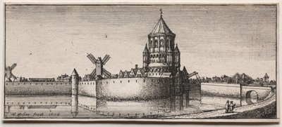 Porte de ville fortifiée, 1676 - Wenceslaus Hollar