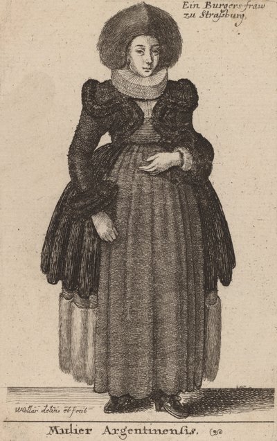 Mulier Argentinensis - Wenceslaus Hollar