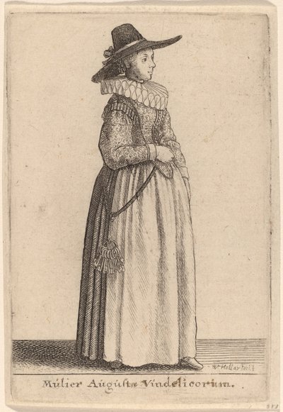 Mulier Augustae Vindelicorum - Wenceslaus Hollar