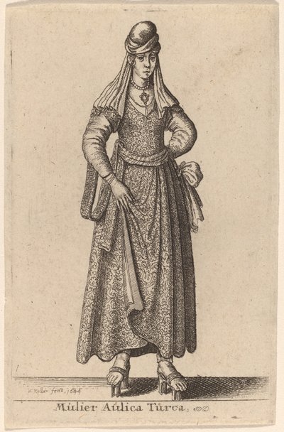 Mulier Aulica Turca - Wenceslaus Hollar
