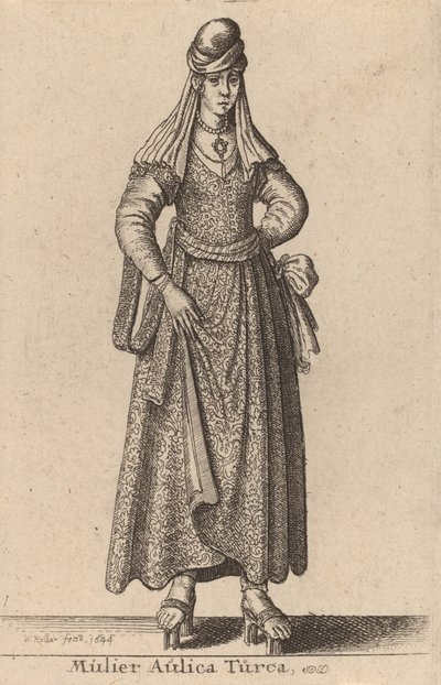 Mulier Aulica Turca, 1644 - Wenceslaus Hollar