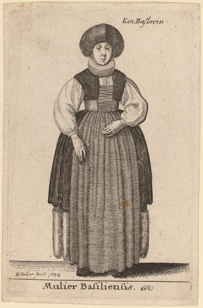 Mulier Basiliensis - Wenceslaus Hollar