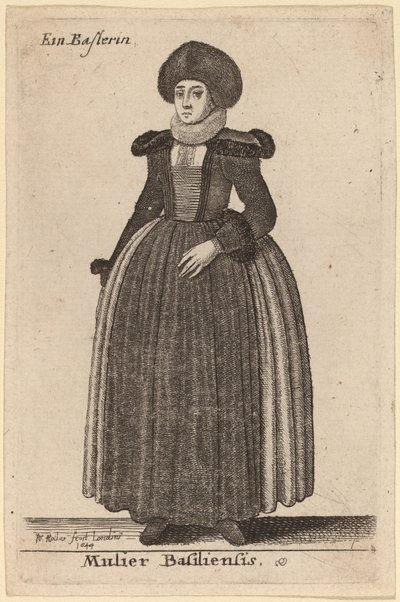 Mulier Basiliensis - Wenceslaus Hollar