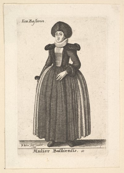 Mulier Basiliensis (Femme de Bâle) - Wenceslaus Hollar