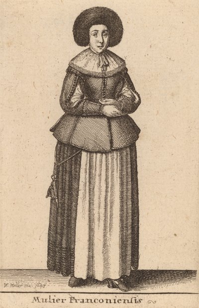 Mulier Franconiensis, 1643 - Wenceslaus Hollar