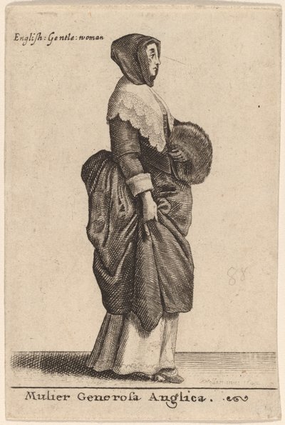Mulier Generosa Anglica - Wenceslaus Hollar