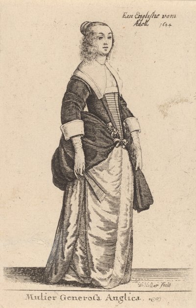 Mulier Generosa Anglica, 1644 - Wenceslaus Hollar