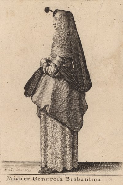 Mulier Generosa Brabantica, 1643 - Wenceslaus Hollar