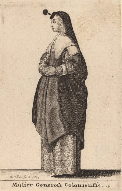 Mulier Generosa Coloniensis - Wenceslaus Hollar