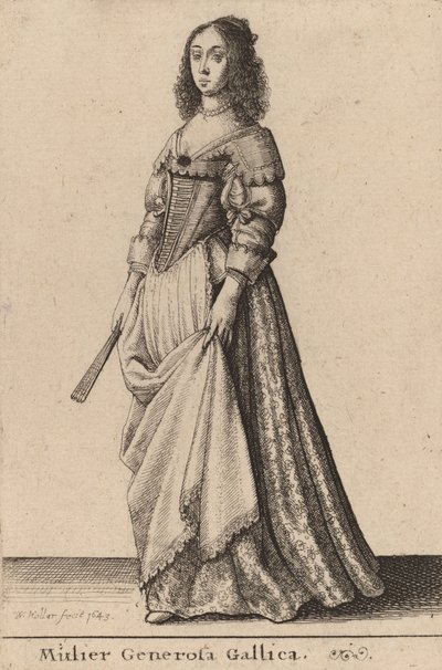 Mulier Generosa Gallica, 1643 - Wenceslaus Hollar