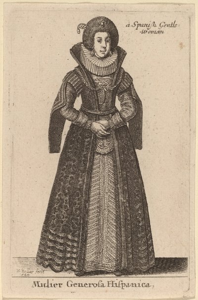 Mulier Generosa Hispanica - Wenceslaus Hollar