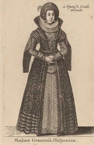 Mulier Generosa Hispanica, 1644 - Wenceslaus Hollar